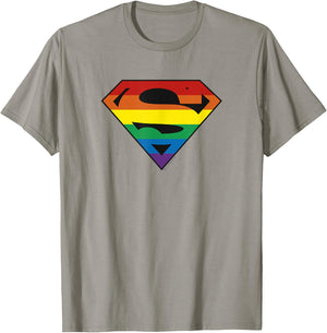 DC Comics Pride Superman Rainbow Logo T-Shirt - T-Shirt | Sand