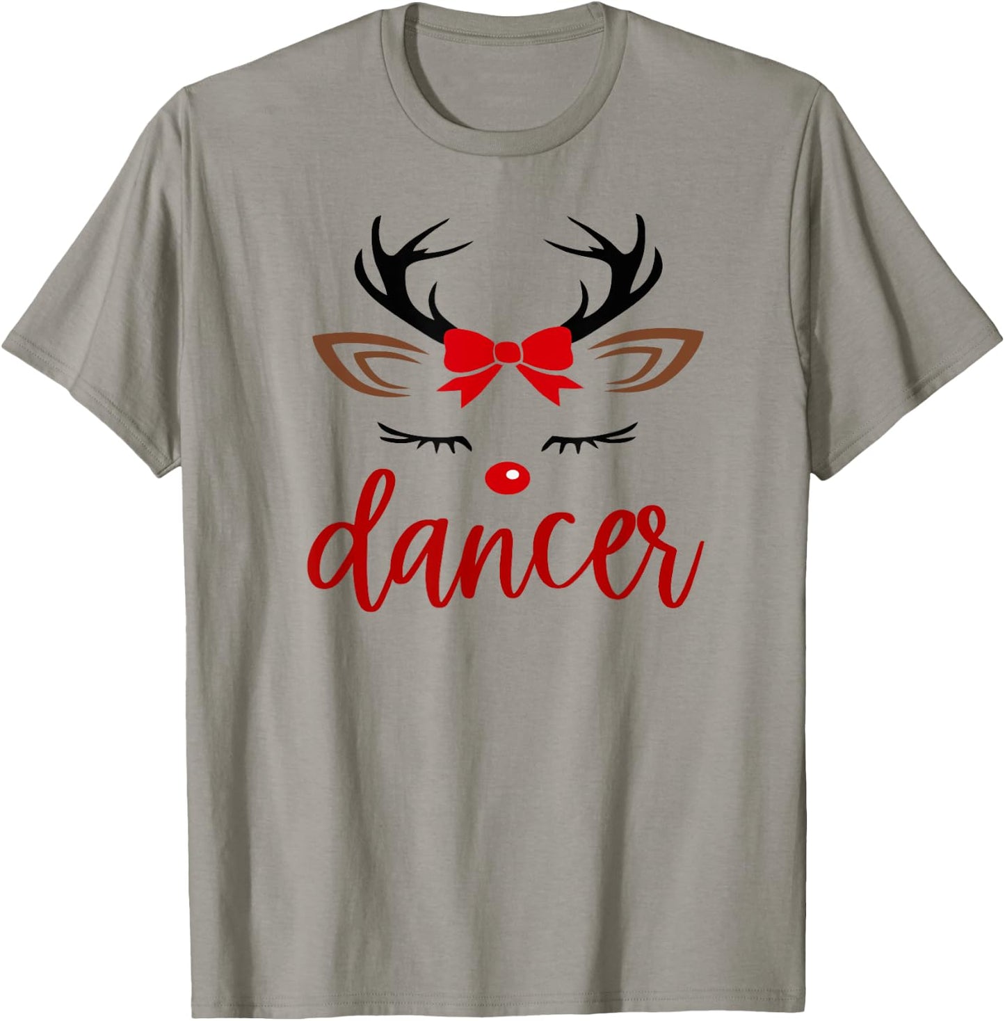 Christmas Girl Reindeer Family Dancer T-Shirt - T-Shirt | Sand