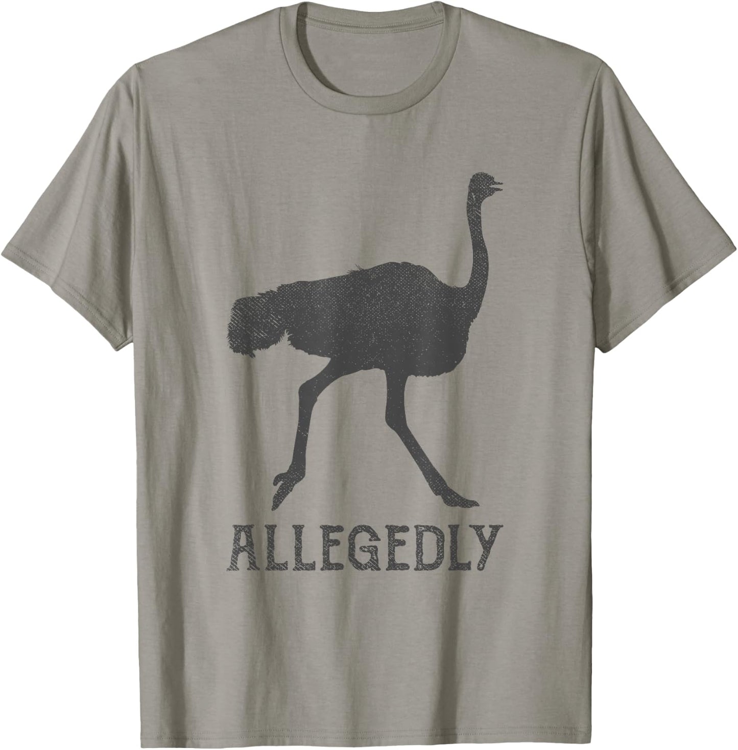 Vintage Funny Bird Lover Allegedly Ostrich T-Shirt - T-Shirt | Sand