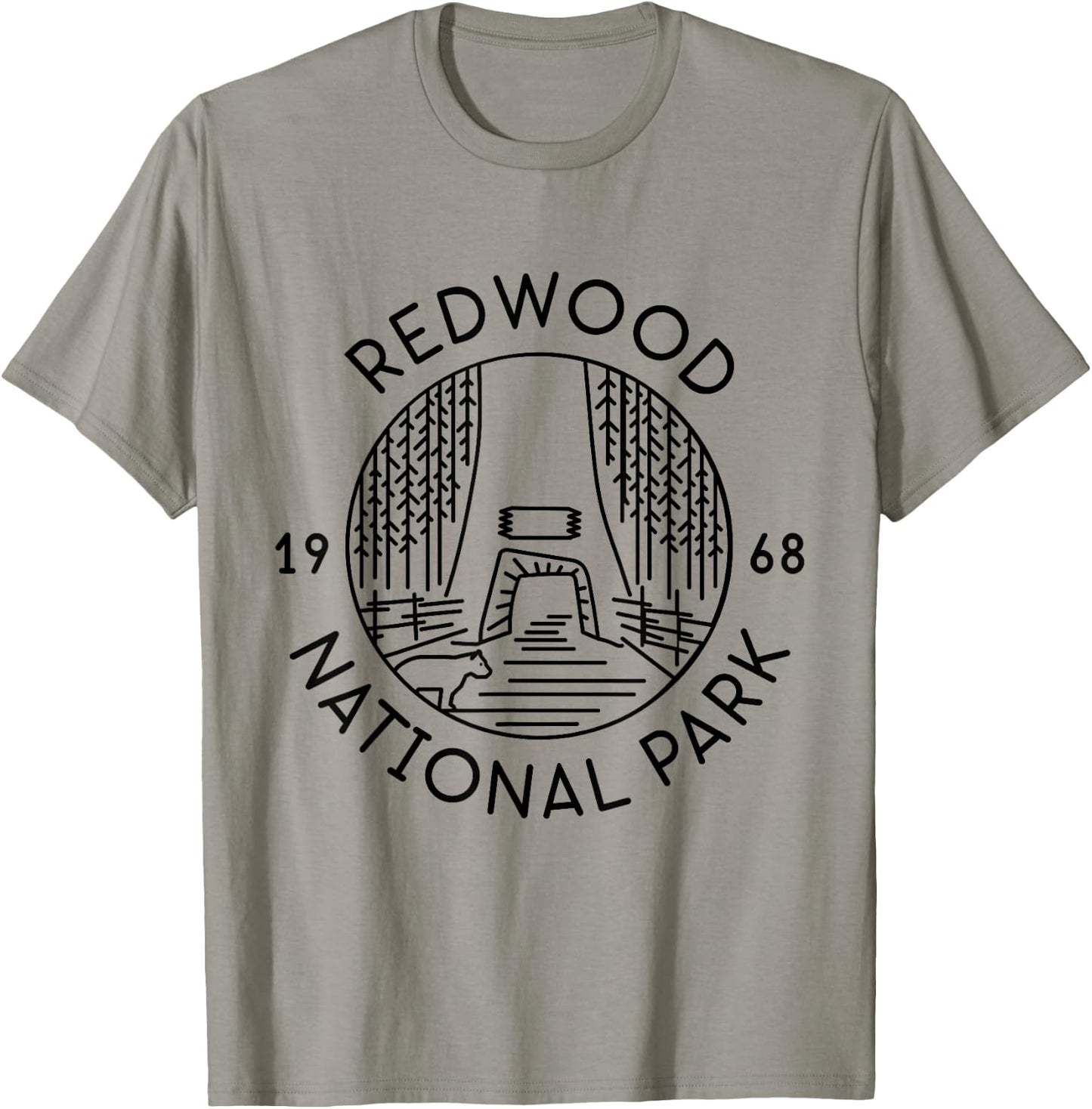 Redwood National Park 1968 California Del Norte Humboldt T-Shirt - T-Shirt | Sand