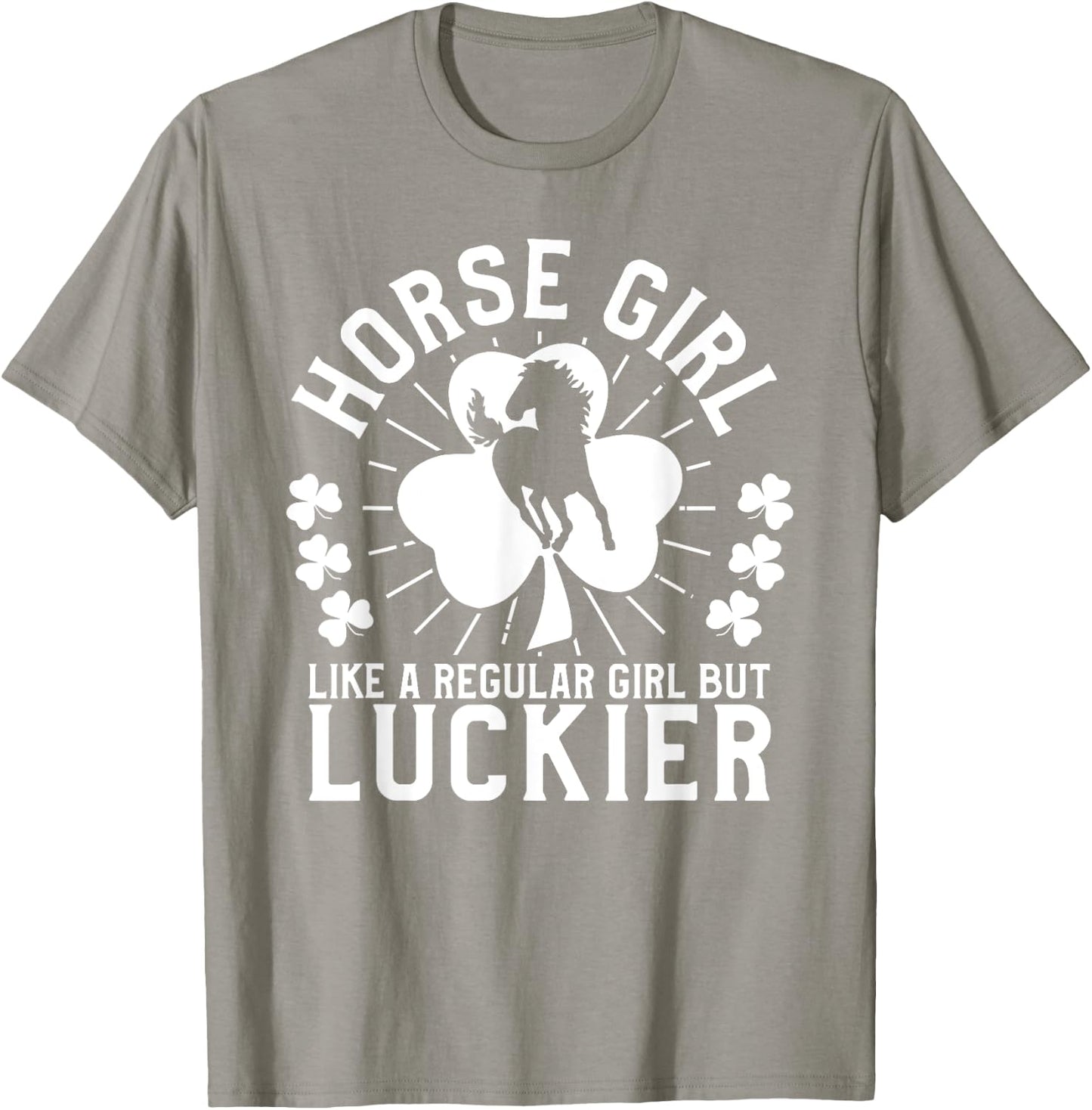 Horse Girl St Patrick's Day Horseback Riding Equestrian T-Shirt - T-Shirt | Sand