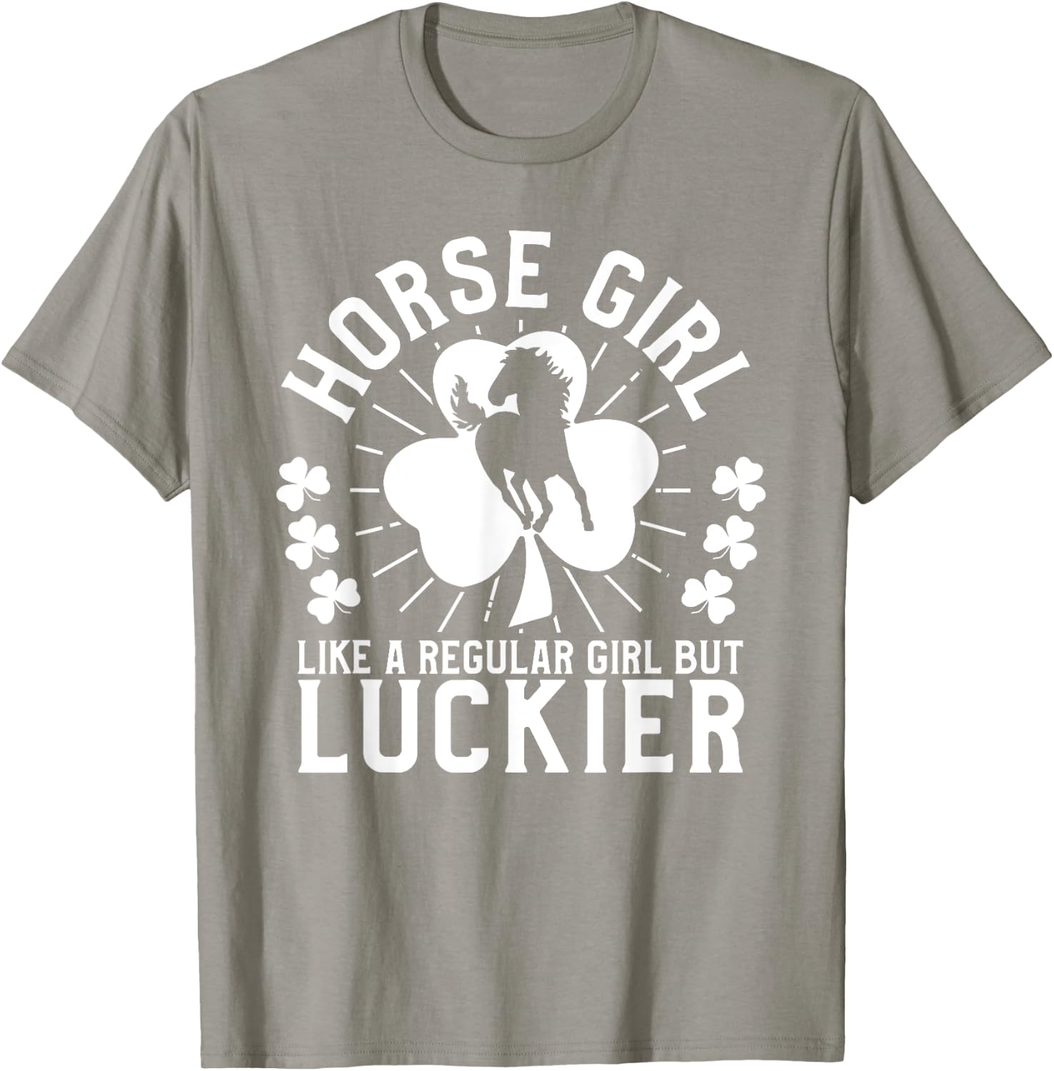 Horse Girl St Patrick's Day Horseback Riding Equestrian T-Shirt - T-Shirt | Sand