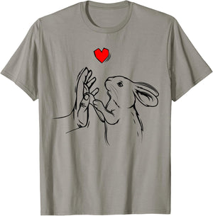 Rabbit Love Bunny Girls T-Shirt - T-Shirt | Sand