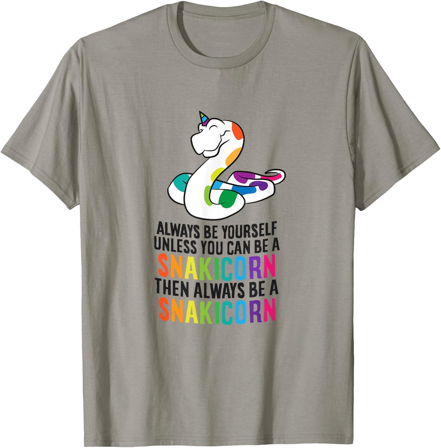 Snake Pet Always Be A Snakicorn Birthday Unicorn Snake T-Shirt - T-Shirt | Sand