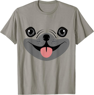 Cute Pug Face Matching Group Halloween Dog Costume T-Shirt - T-Shirt | Sand
