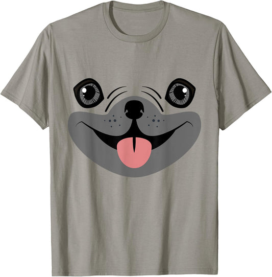 Cute Pug Face Matching Group Halloween Dog Costume T-Shirt - T-Shirt | Sand