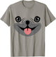 Cute Pug Face Matching Group Halloween Dog Costume T-Shirt - T-Shirt | Sand