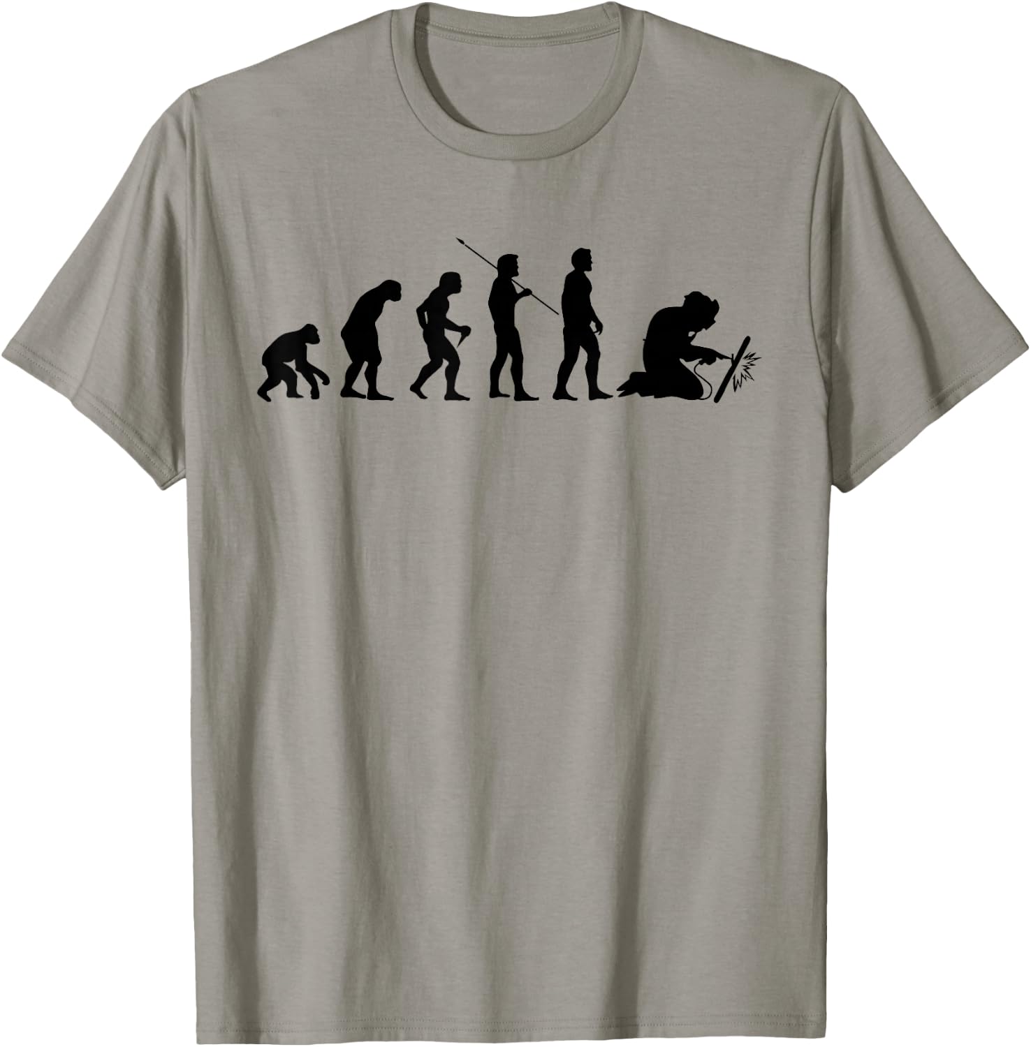 Welder Evolution Craftsman Welding Profession Gift T-Shirt - T-Shirt | Sand