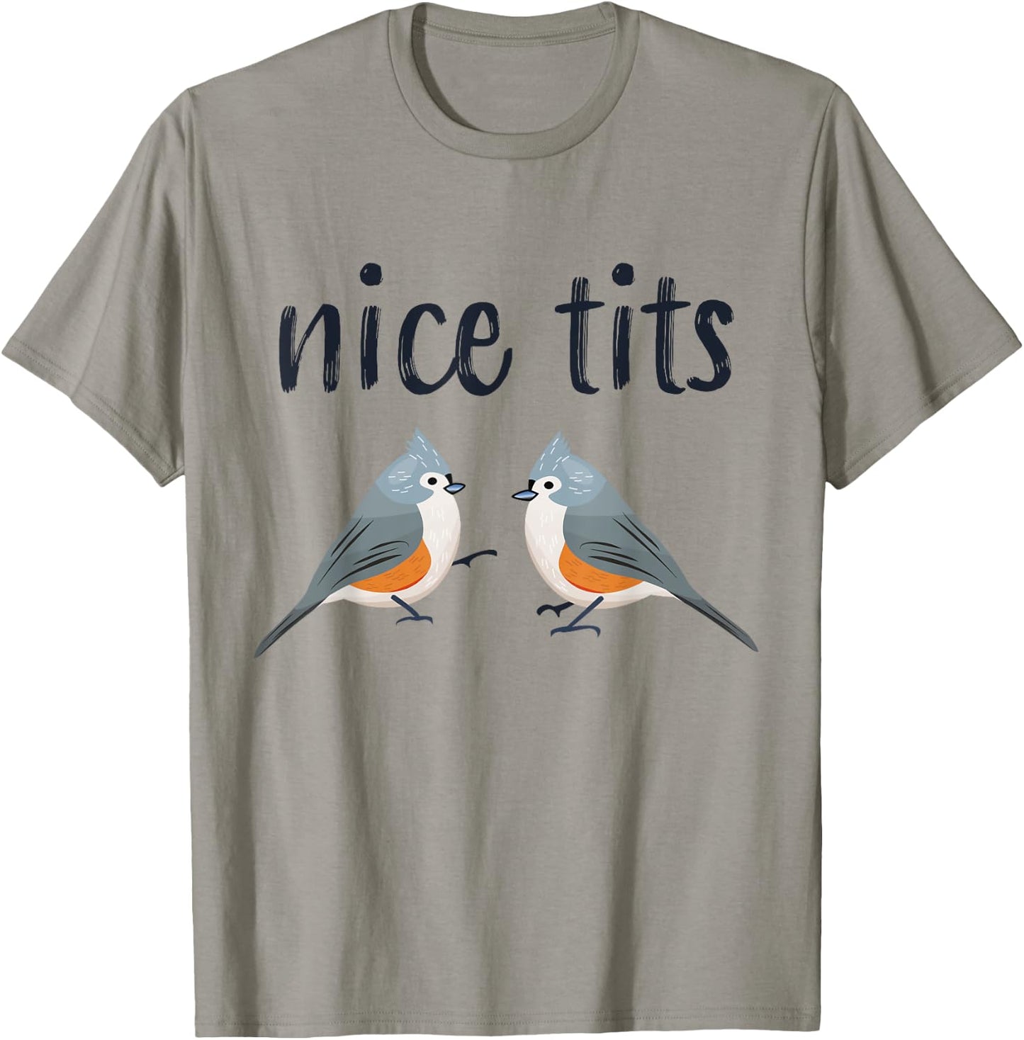 Tufted titmouse Funny Bird watching Gift T-Shirt - T-Shirt | Sand