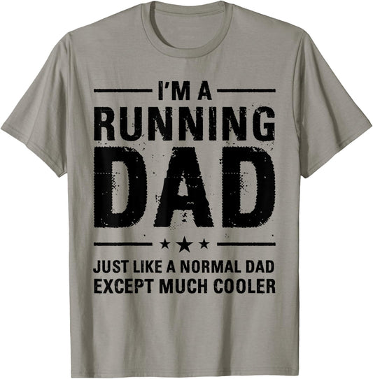 I'm a Running Dad Marathon Runner Jogger Father's Day T-Shirt - T-Shirt | Sand