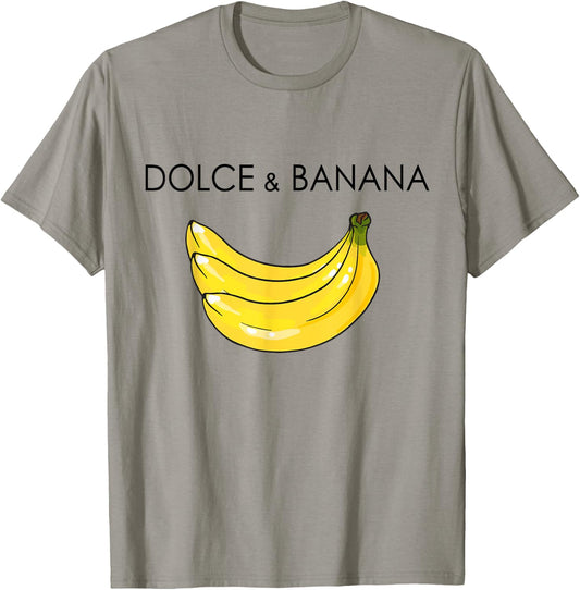 Dolce And Banana Funny Banana Fruit Funny Graphic Design T-Shirt - T-Shirt | Sand