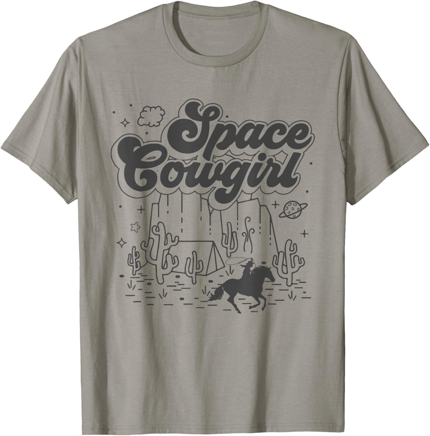 Space Cowgirls Shirt Bachelorette Party Rodeo Girls Women T-Shirt - T-Shirt | Sand