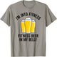 Im Into Fitness Fitting This Beer in My Belly Funny Drinking T-Shirt - T-Shirt | Sand