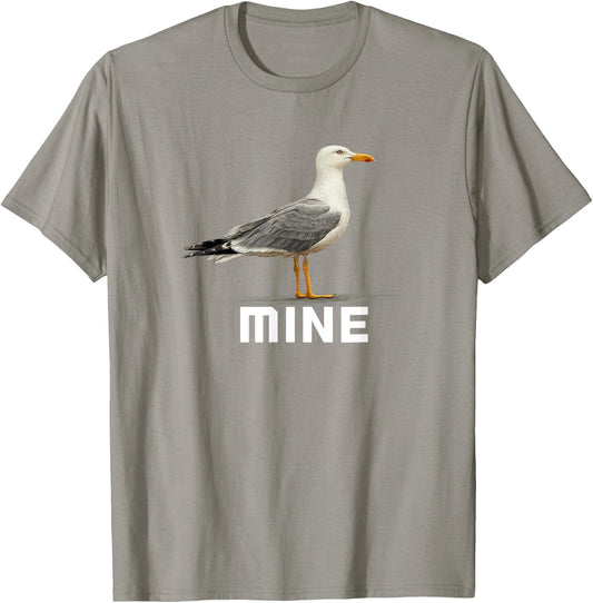 Seagull Mine Funny Ocean Chicken Design T-Shirt - T-Shirt | Sand