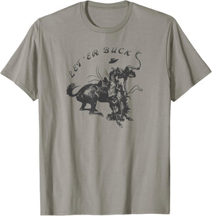 Bucking Bronco Western Cowboy T-Shirt - T-Shirt | Sand