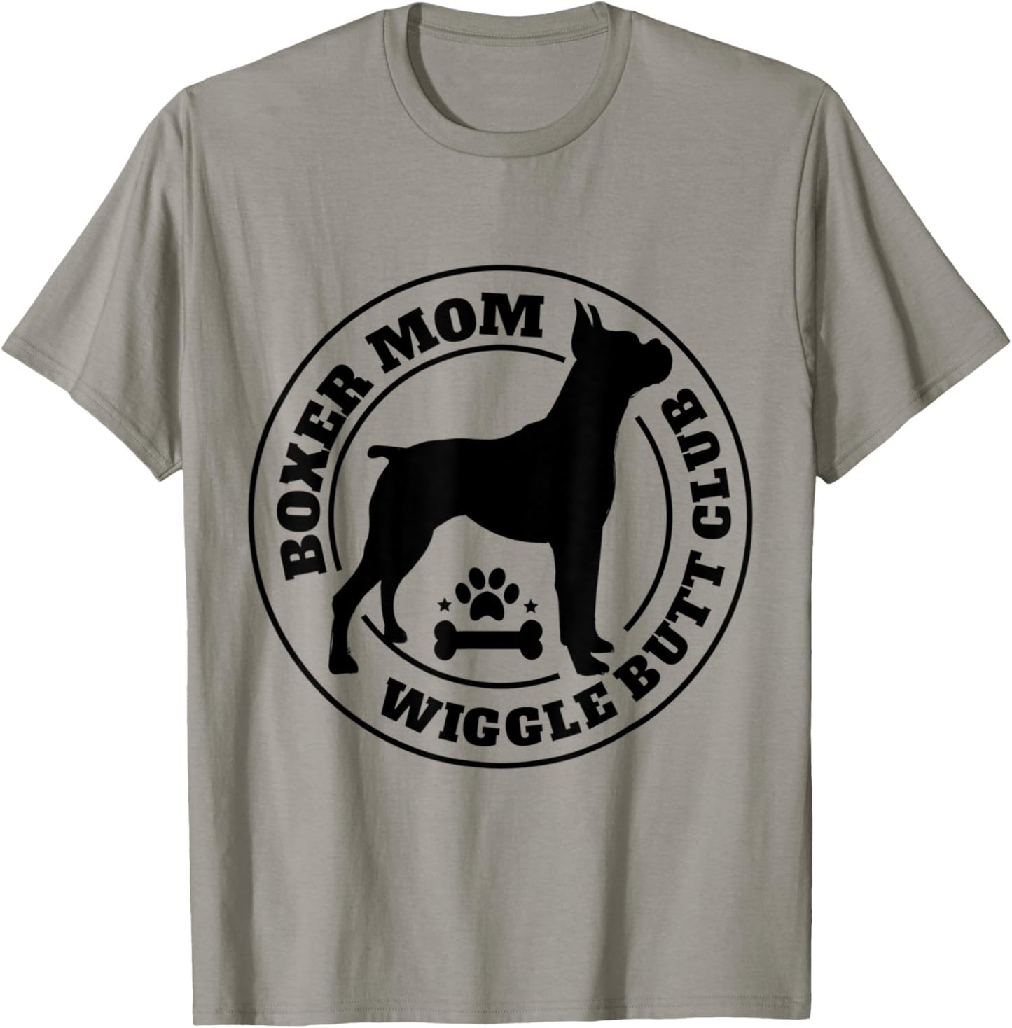 Boxer Mom Wiggle Butt Club Boxer Dog Gifts Men T-Shirt - T-Shirt | Sand