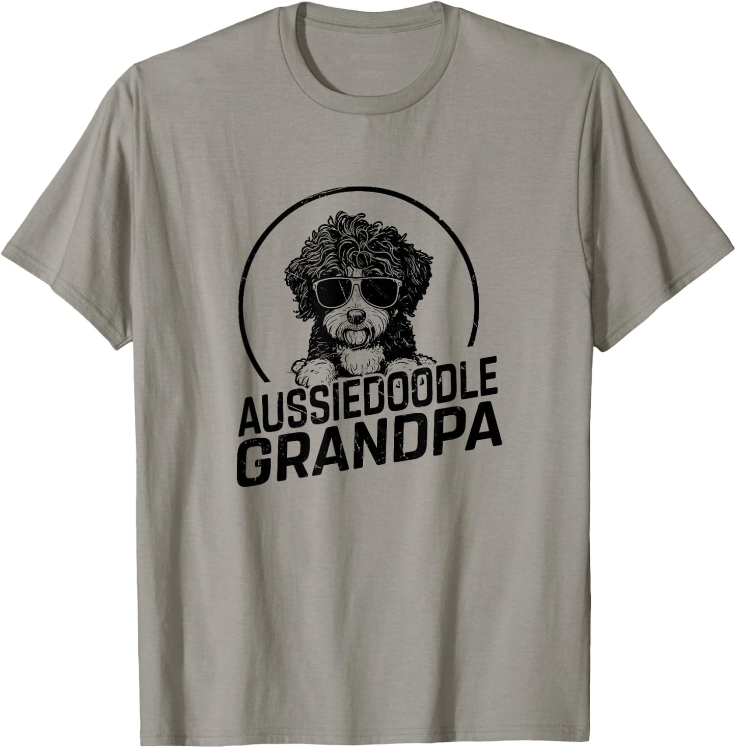 Aussiedoodle Dog Grandpa Grand Paw Dog Lover Gifts Men Dad T-Shirt - T-Shirt | Sand
