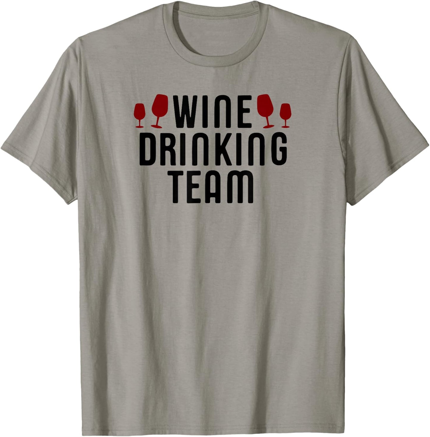 Wine Drinking Team T-Shirt - T-Shirt | Sand