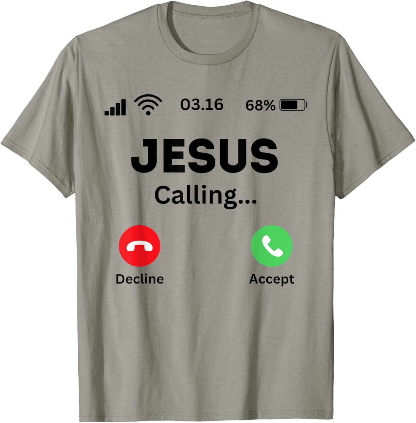 Jesus is calling funny God religion T-Shirt - T-Shirt | Sand