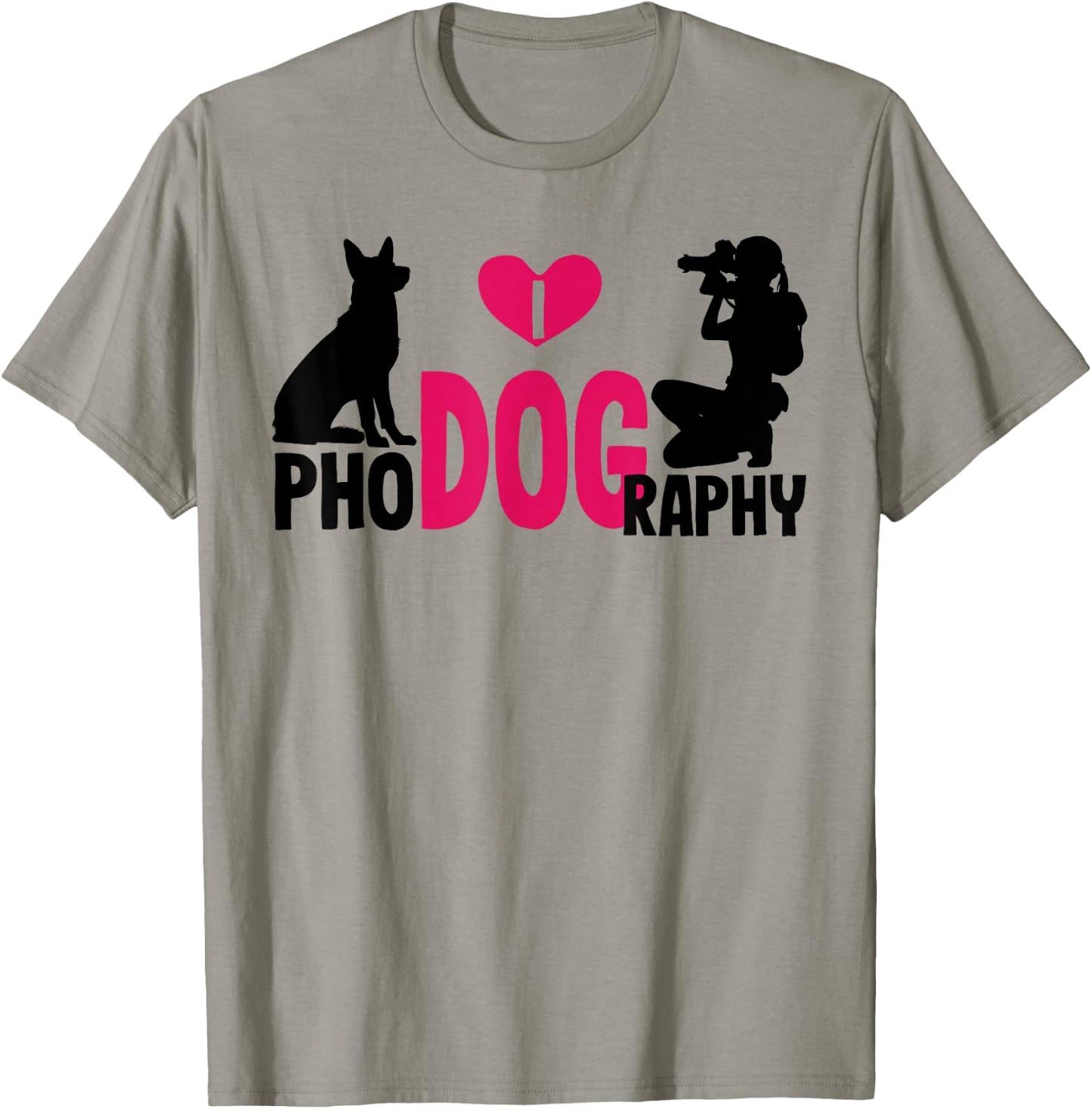 I Phodography Dog Photography Photographer Camera Photo Gift T-Shirt - T-Shirt | Sand