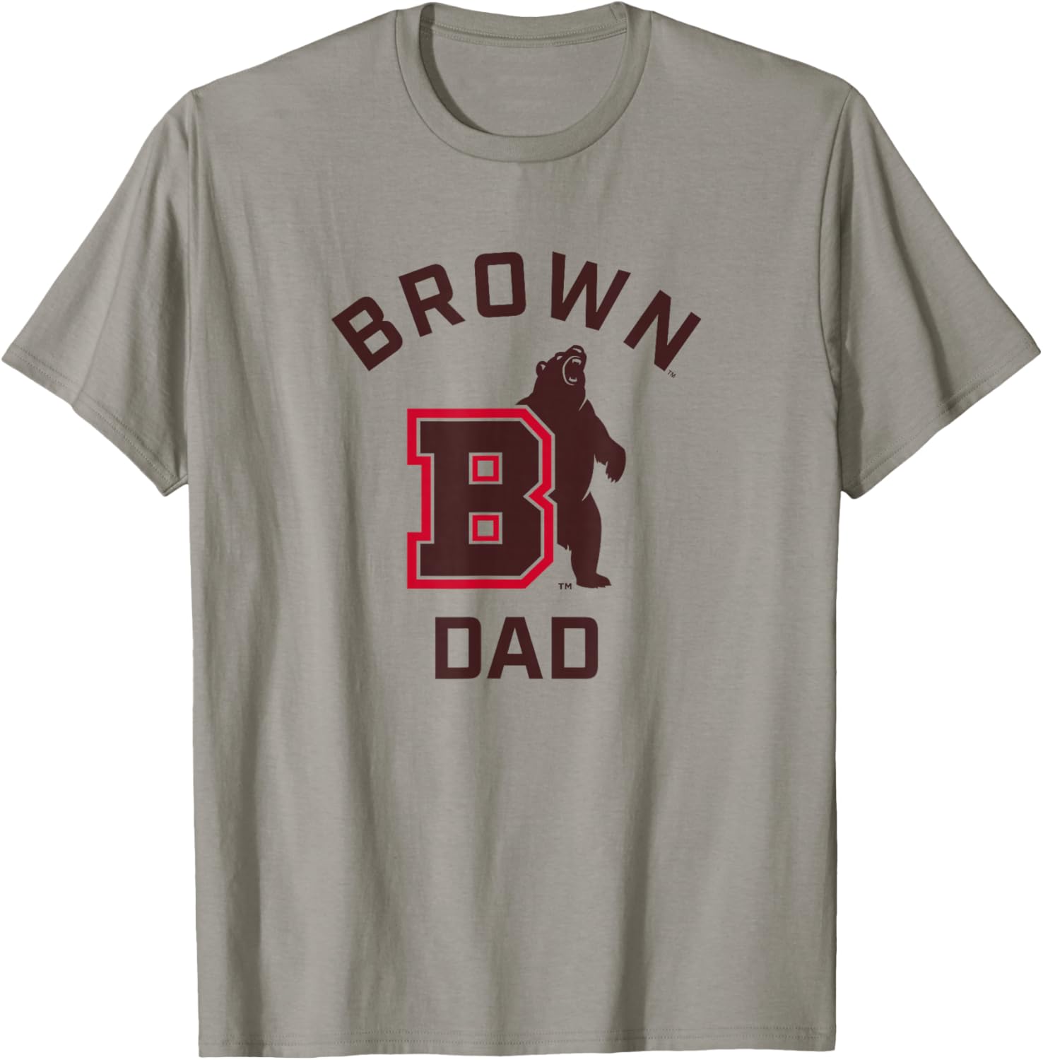 Brown University Bears Arched Dad T-Shirt - T-Shirt | Sand