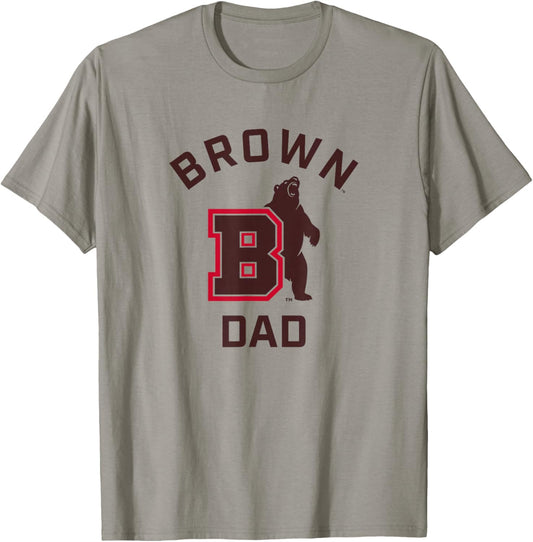 Brown University Bears Arched Dad T-Shirt - T-Shirt | Sand