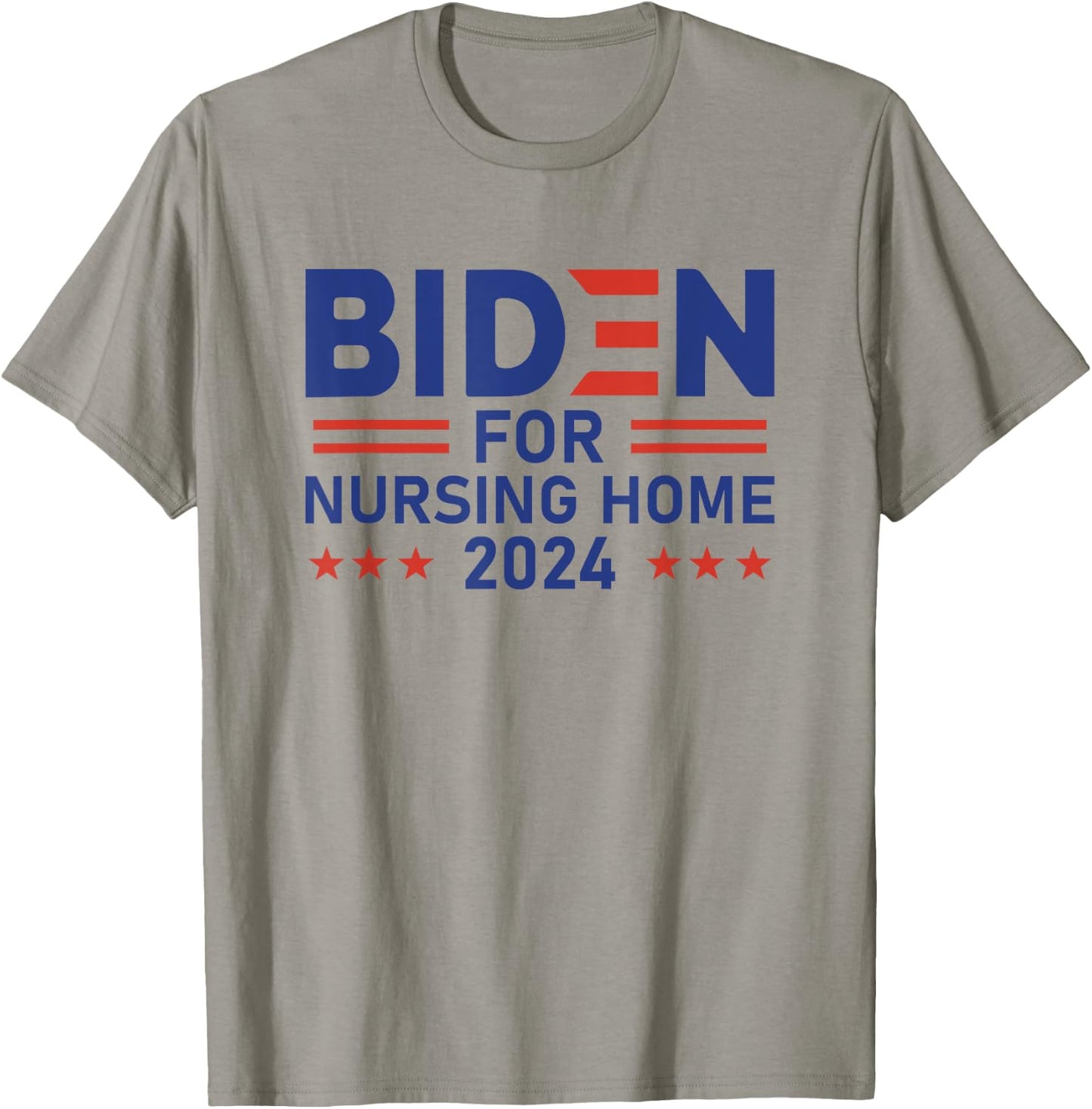 Joe Biden For Nursing Home 2024 Distressed T-Shirt - T-Shirt | Sand