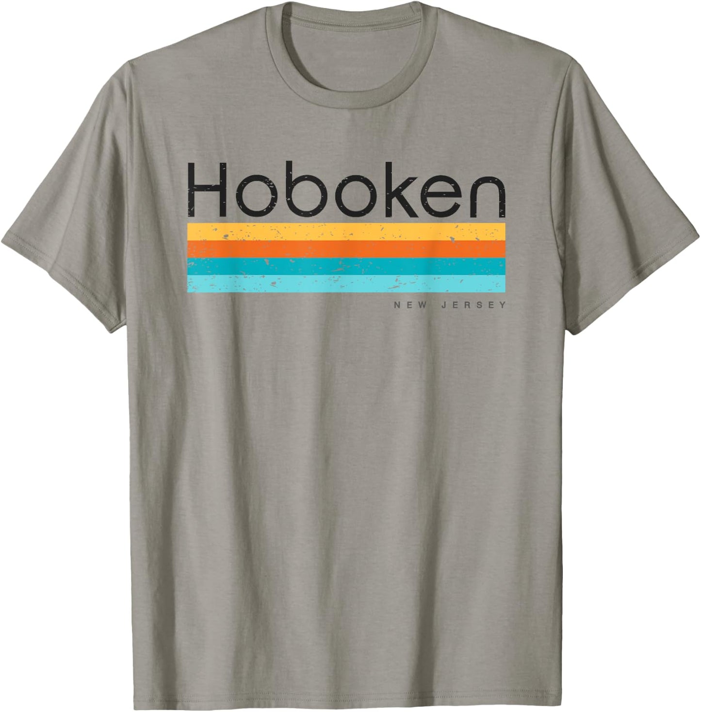 Vintage Hoboken New Jersey NJ Retro Design T-Shirt - T-Shirt | Sand