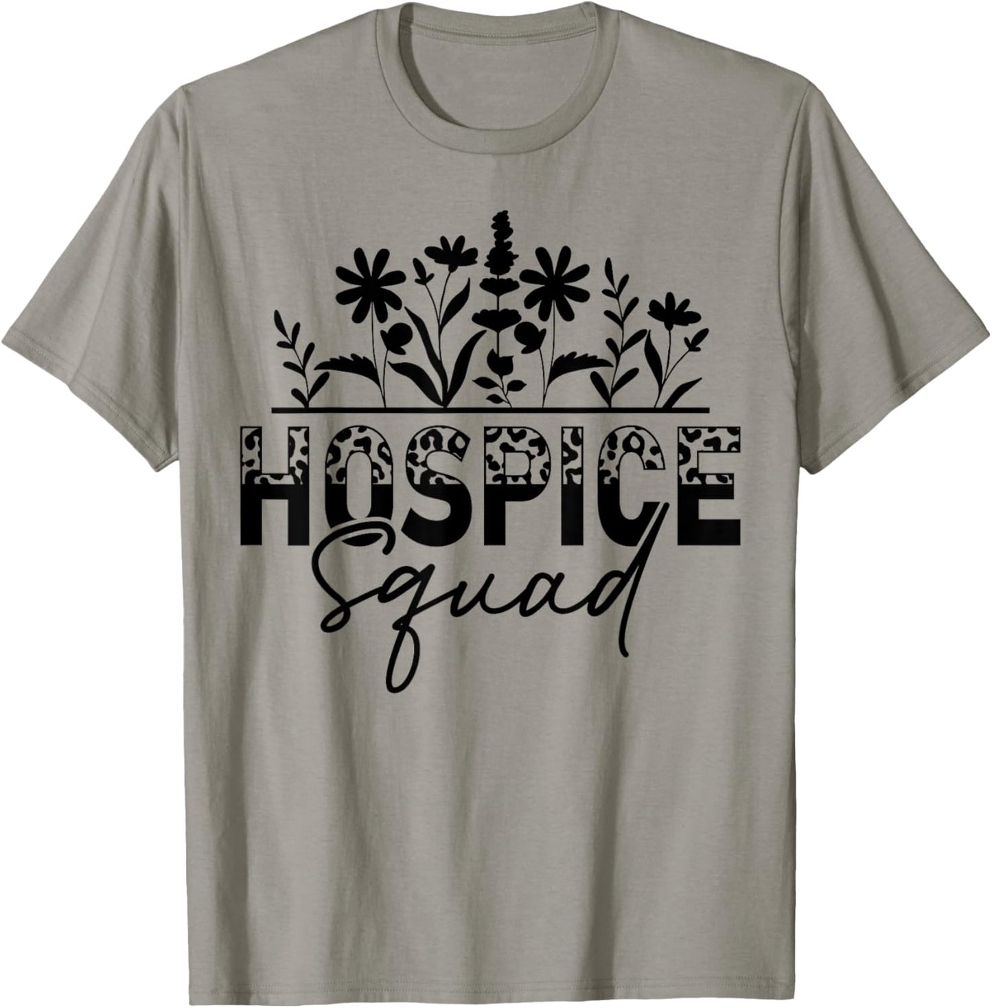 Floral Hospice Squad Hospice Aide Nurse T-Shirt - T-Shirt | Sand
