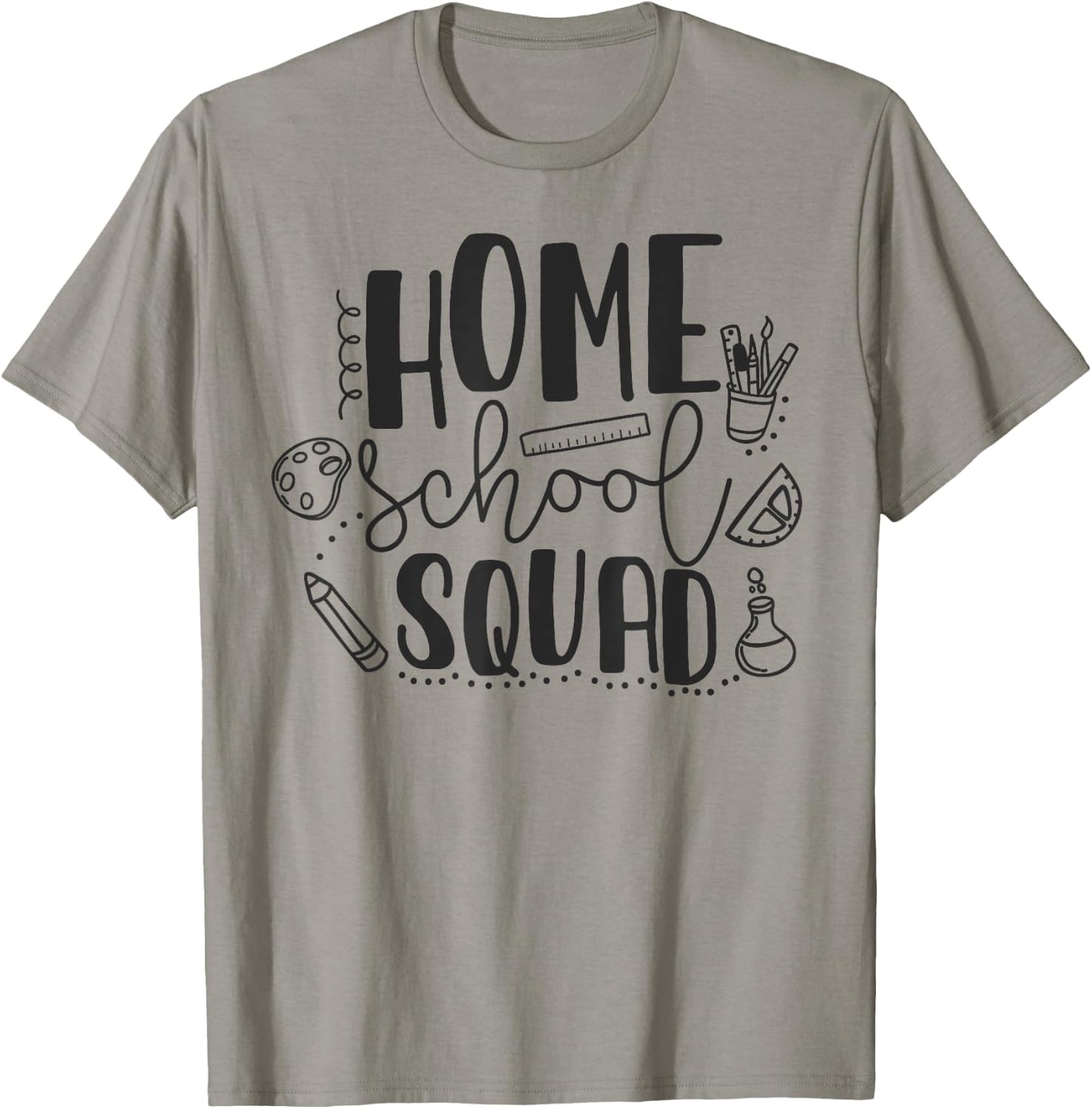 First Day Of School Homeschool Squad Teacher T-Shirt - T-Shirt | Sand