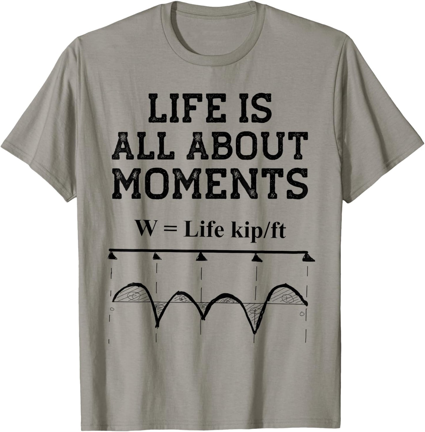 Funny Civil Engineering Cute Gifts Life is All About Moments T-Shirt - T-Shirt | Sand