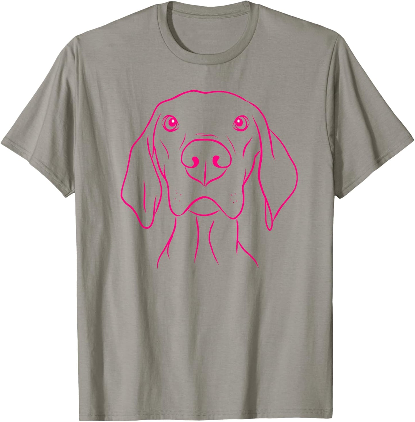 PABLO'S PAW PRINTS Vizsla Dog Lover - Grey, -Adult, Short Sleeve, Small, Classic Fit, Cotton 50% Polyester 50% T-Shirt - T-Shirt | Sand