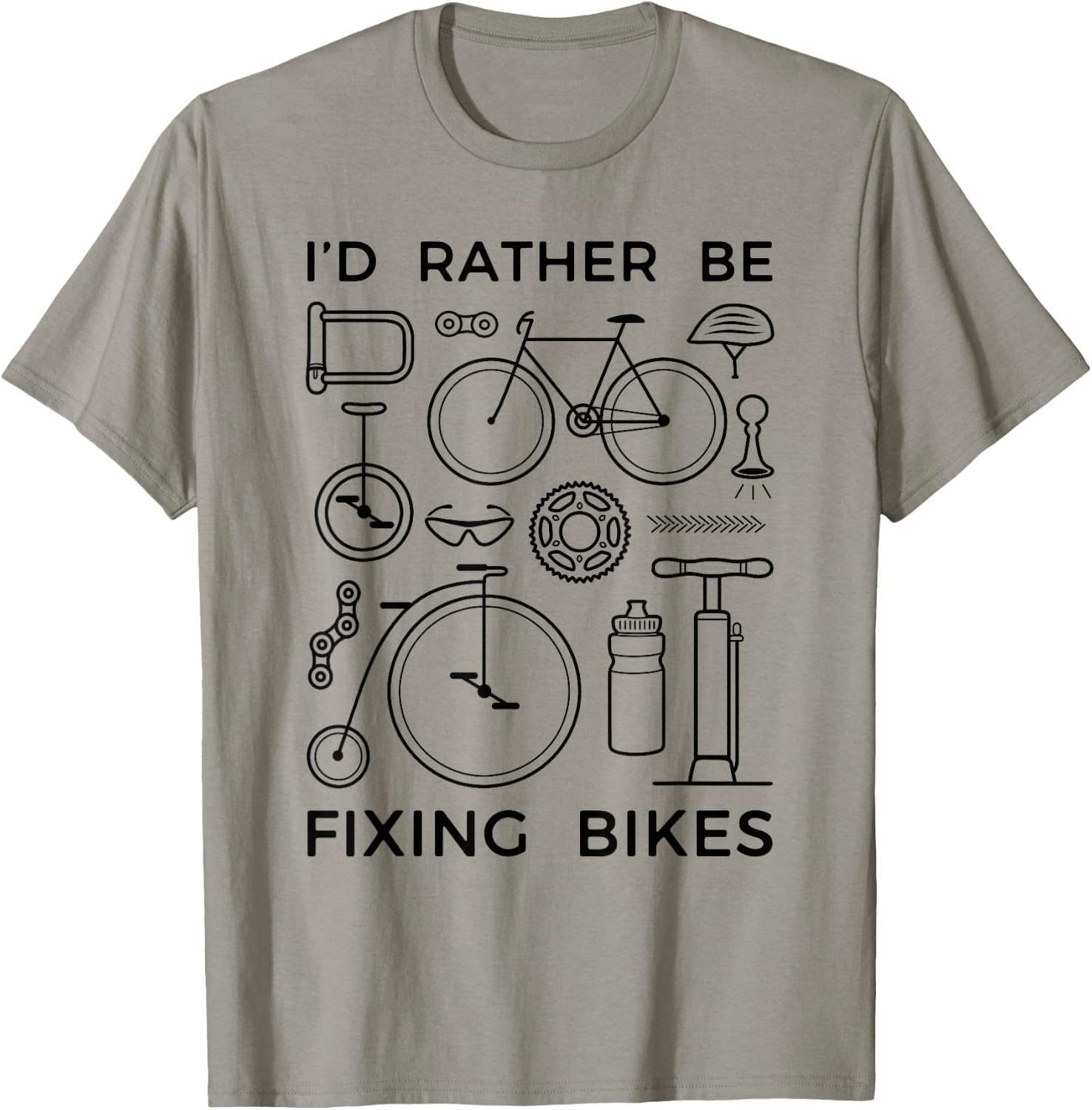 Fun Bicycle Mechanic Rather Be Fixing Bikes T-Shirt - T-Shirt | Sand