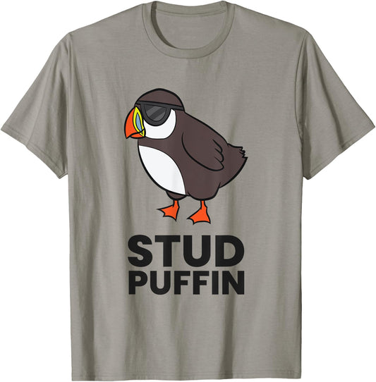 Stud Puffin Seabird Stuf Muffin Iceland Puffin Bird T-Shirt - T-Shirt | Sand