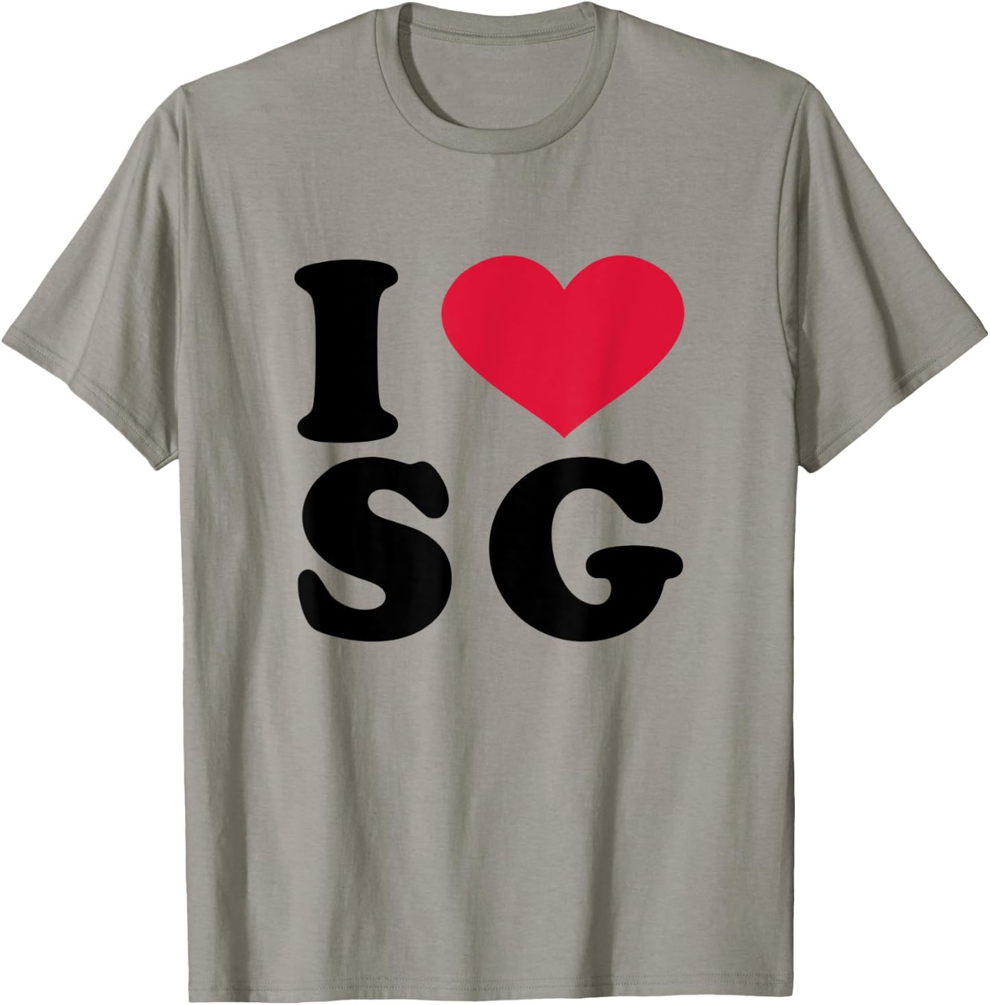 I Love SG T-Shirt - T-Shirt | Sand