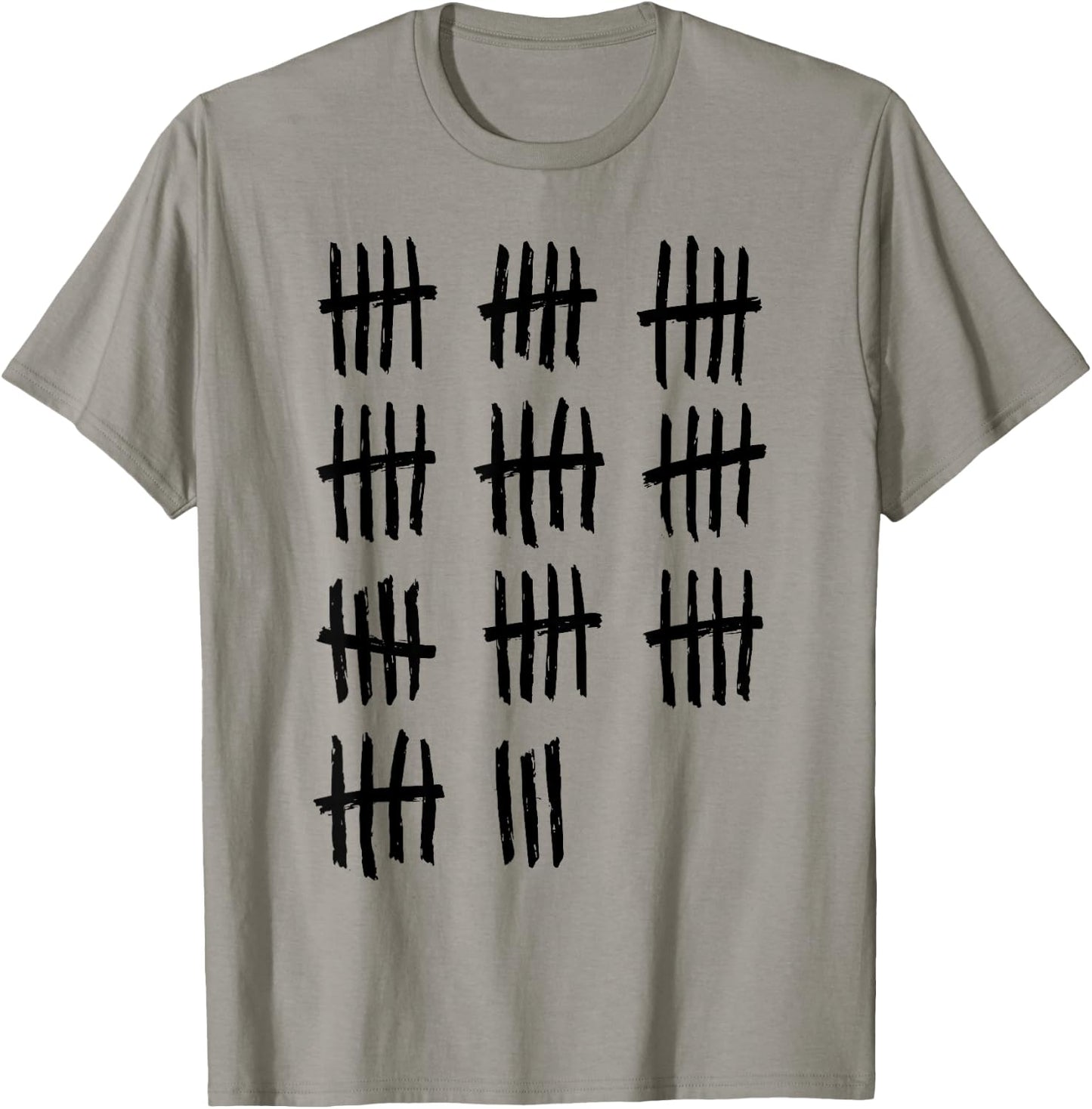 53rd Birthday Outfit 53 Years Old Tally Marks Anniversary T-Shirt - T-Shirt | Sand