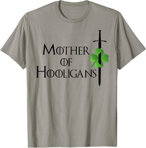 Funny Mom St Patricks Day Mother of Hooligans Women T-Shirt - T-Shirt | Sand