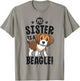 My Sister Is A Beagle Shirt Kids Beagle Shirt Girl Dog Gift T-Shirt - T-Shirt | Sand