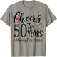Cheers To 50 Years - 50th Wedding Anniversary Husband Wife T-Shirt - T-Shirt | Sand