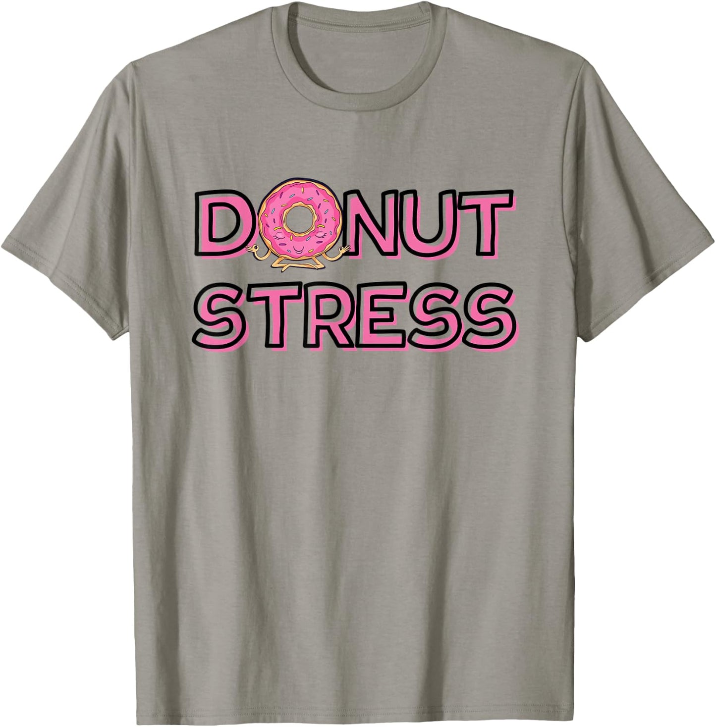 Donut Stress with pink yoga donut T-Shirt - T-Shirt | Sand