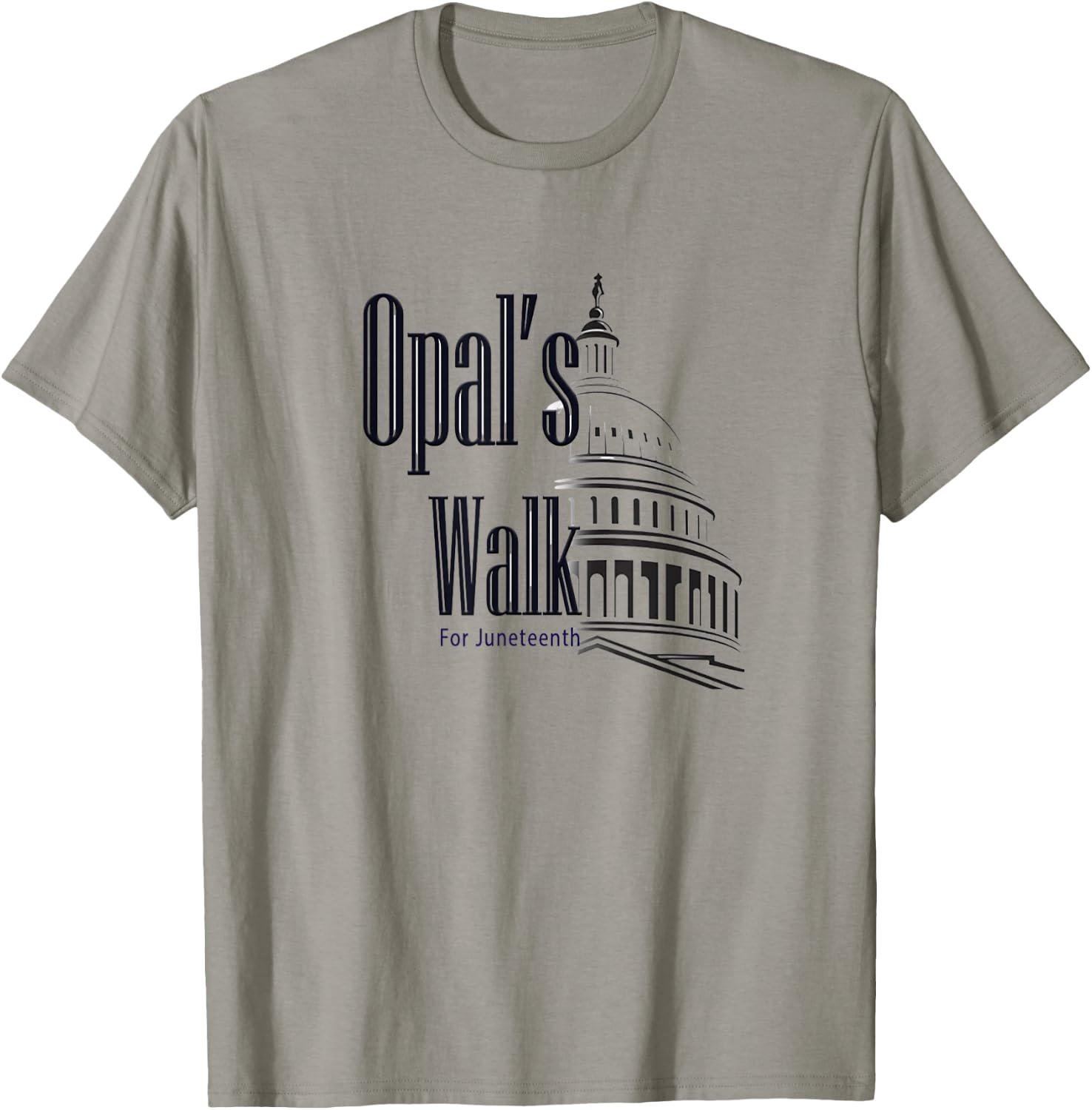 Opal's Walk- Juneteenth National Holiday T-Shirt - T-Shirt | Sand