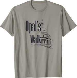 Opal's Walk- Juneteenth National Holiday T-Shirt - T-Shirt | Sand
