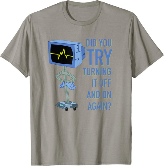 Mademark x SpongeBob SquarePants - Karen Plankton - Did you try turning it off and on again? T-Shirt - T-Shirt | Sand