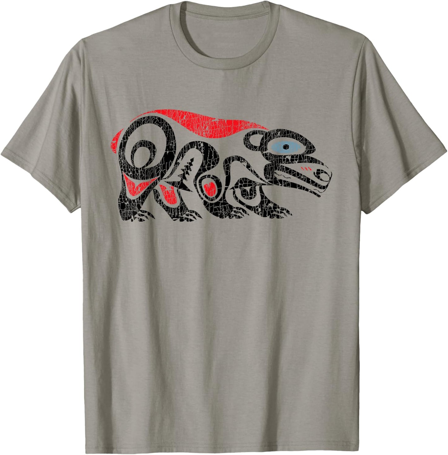 Alaska Native American Art Tlingit Tribal Bear vintage T-Shirt - T-Shirt | Sand