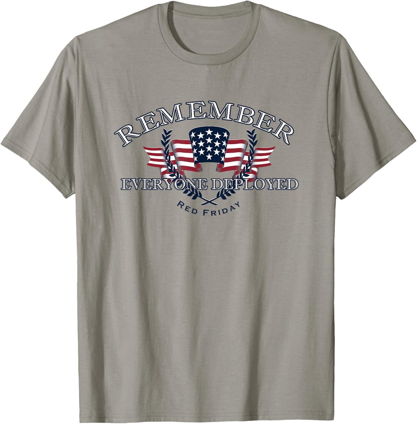 Elite Authentics RED Friday Remember Everyone Deployed US Military Army T-Shirt - T-Shirt | Sand