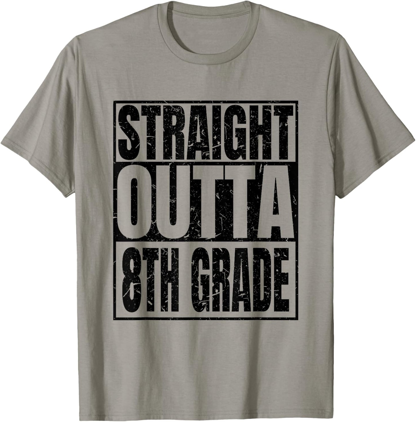 Straight Outta 8th Grade Graduation 2025 Degree Class Gifts T-Shirt - T-Shirt | Sand
