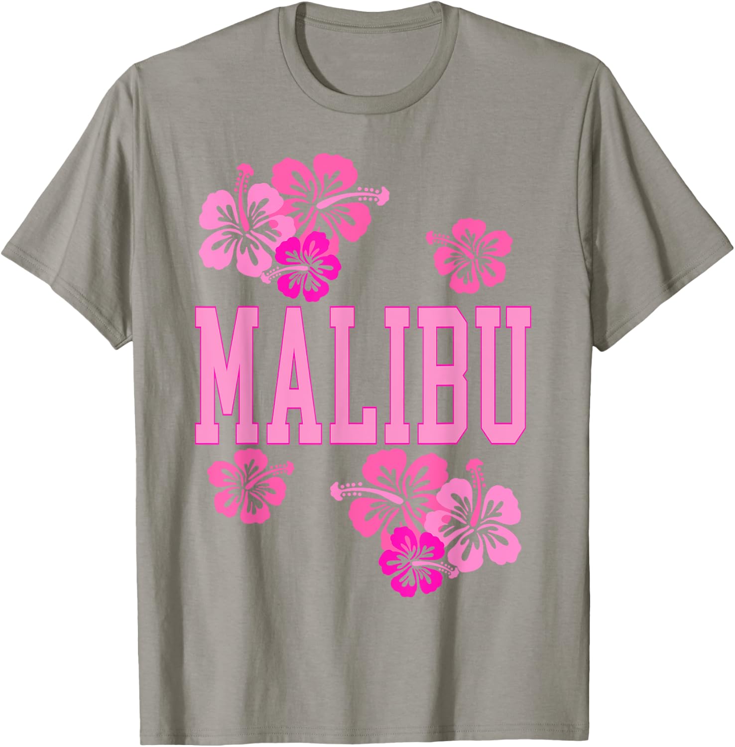 Preppy Varsity Pink Malibu California Teen Girls T-Shirt - T-Shirt | Sand