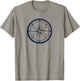 Beautiful Compass Sailing Hiking Travel Adventure T-Shirt - T-Shirt | Sand