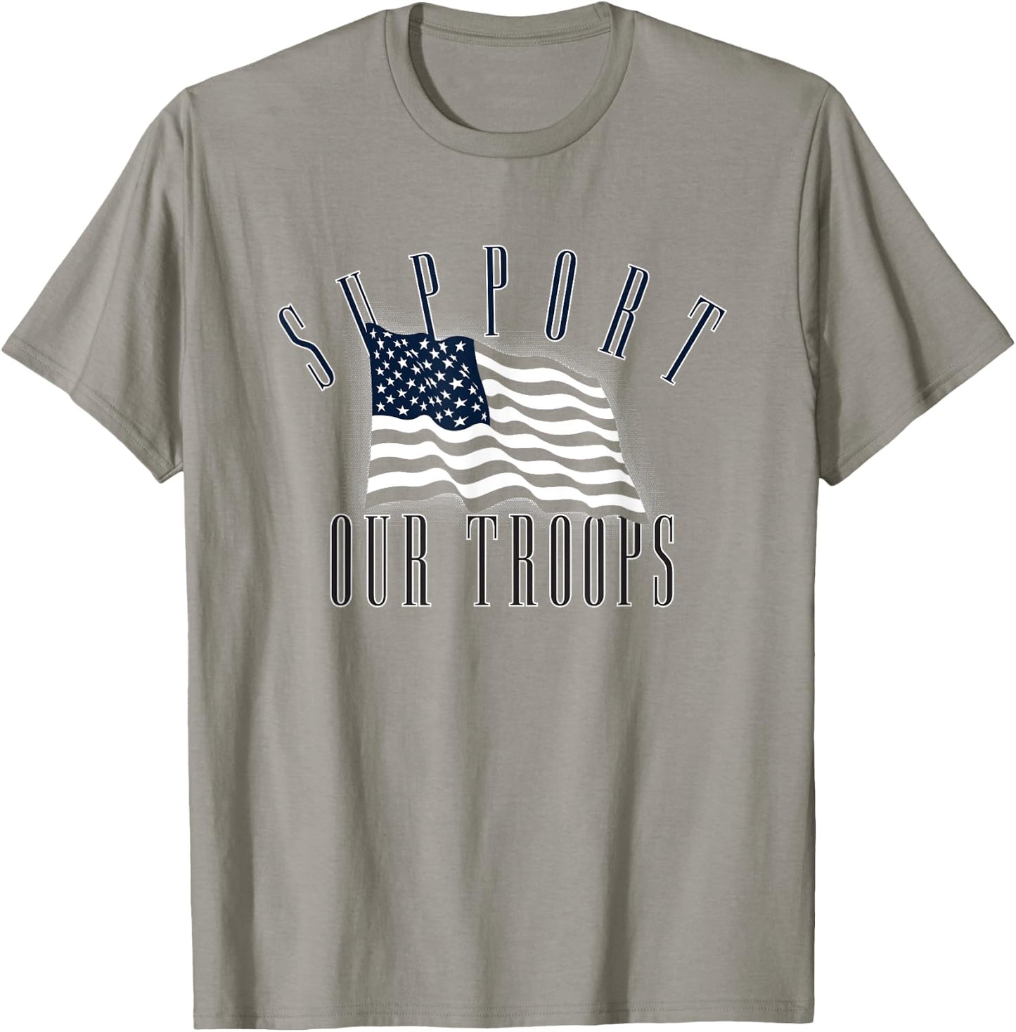 Support Our Troops Army United States Military Flag Red T-Shirt - T-Shirt | Sand