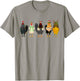 Christmas Chickens Funny Chicks XMAS Lights Cat Santa Hat T-Shirt - T-Shirt | Sand